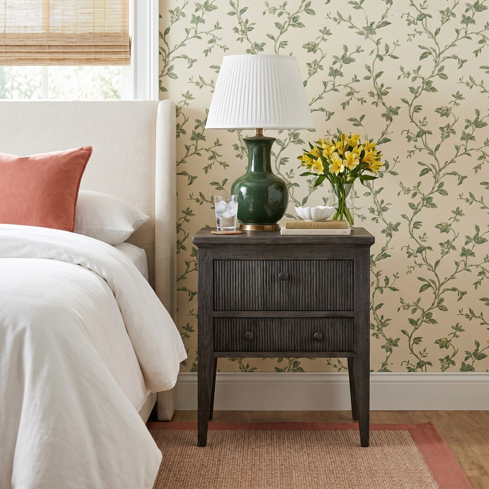 Bush Nightstand, Distressed Black