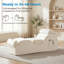 Chaise longue en velours S-Curve, beige-918982953