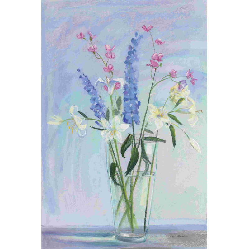 Vase d'été I, H 18 po x l 12 po, Toile tendue, Non