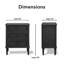 Armoire de rangement Finch Webster, 3 tiroirs, gris foncé