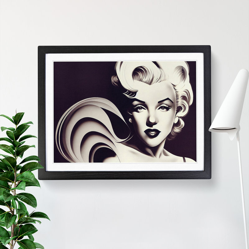 Bombshell Woman - Single Picture Frame Print, 46cm H x 64cm W x 2cm D, Black Framed