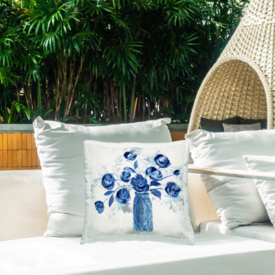 Coussin d'extérieur Blue Roses