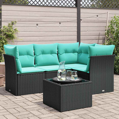 Ensemble de canapé de patio 5 pièces avec coussins