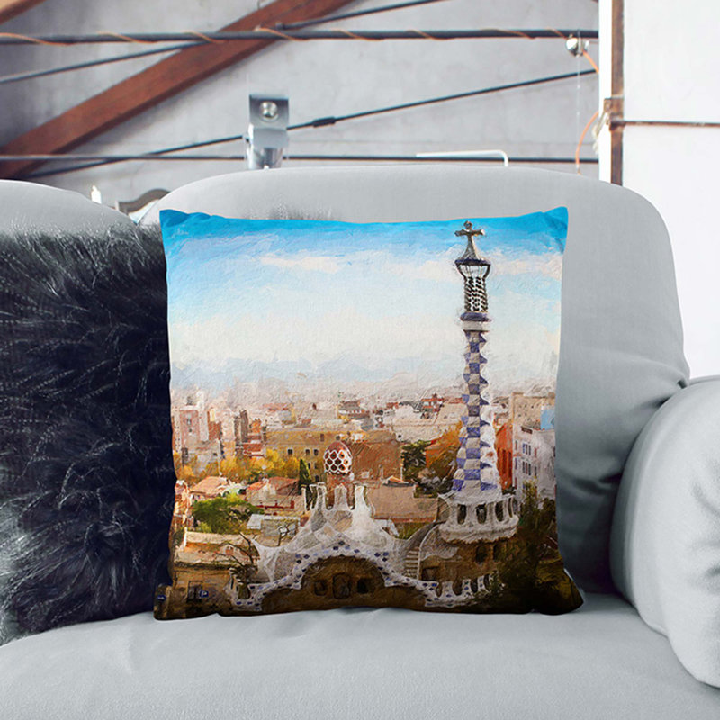 Square Throw Cushion, 40cm H x 40cm W x 15cm D