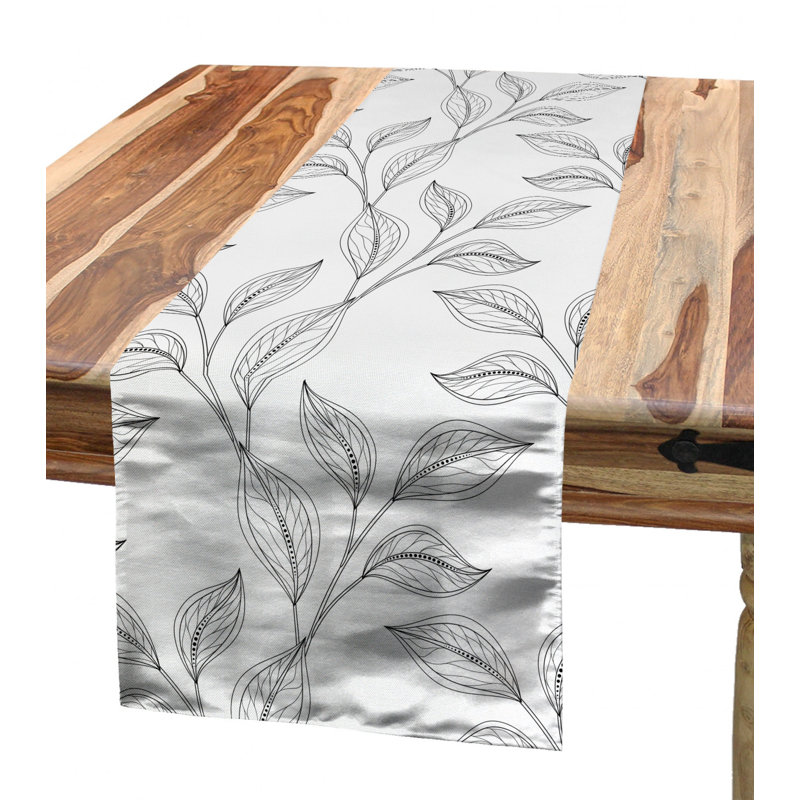 MonochromeTable Runner, White