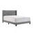1Pc Size Bed Wingback Finish Polyester Fabric Button-Tufted Details Nailhead Trim Bedroom French Country Style-935442657