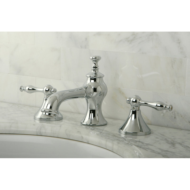 Robinet de salle de bain espacé Kingston, Chrome poli