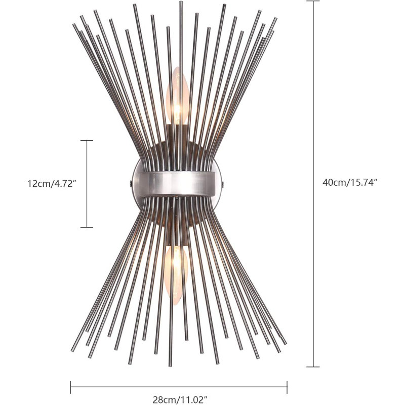 Nevaeha Corner Wall Light, Nickel