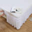 Jupe de lit enveloppante à trois côtés en tissu à volants élastiques et à volants, facile à installer, résistante à la décoloration, grand / très grand