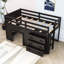 Lit mezzanine simple en bois avec tiroirs-838367854