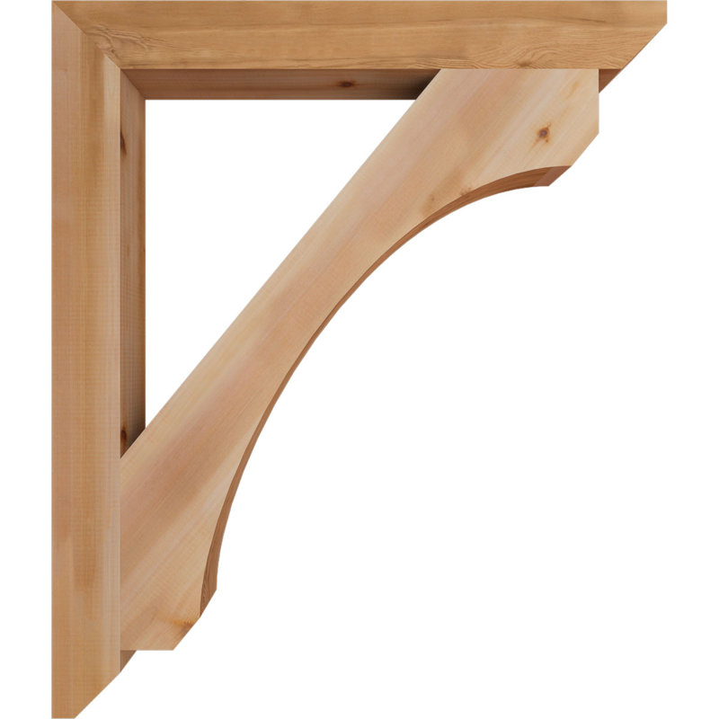 Support en bois / corbeau, Cèdre rouge de l'Ouest (lisse), H 42 po x l 3,5 po x P 36 po