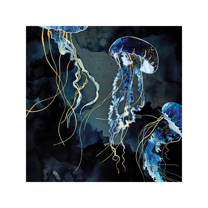Metallic Ocean Iii by SpaceFrog Designs - Wrapped Canvas Giclee Art Print, 45.72 cm H x 45.72 cm W x 1.91 cm D