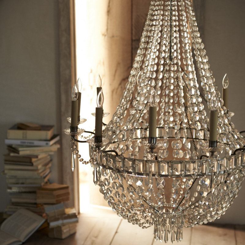 Ralph Lauren Evalina 12 - Light Chandelier, Sheffield Nickel