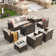 Rhylee 7 - Person Patio Conversation Sets with Cushions