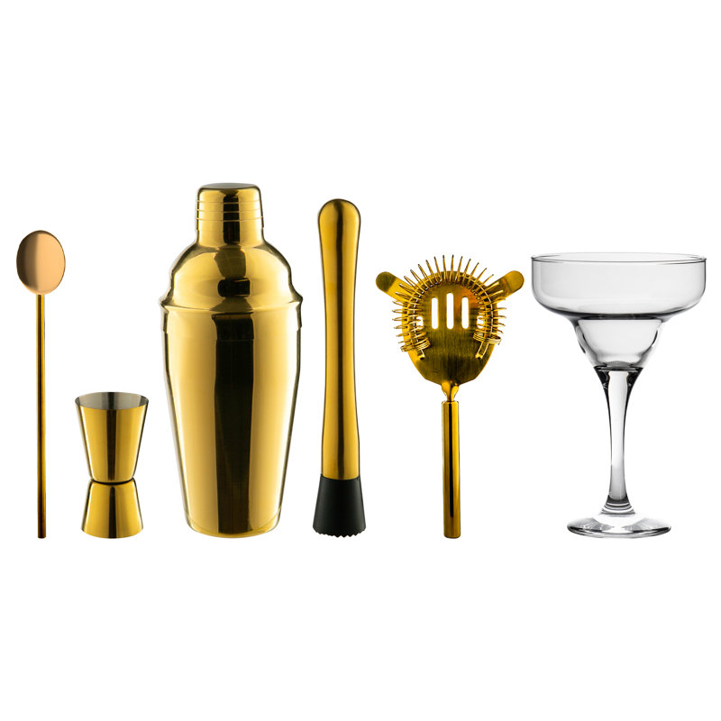 Margarita Cocktail Shaker Set, Gold