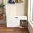 Entryway Bench With Shoe Storage,Adjustable 3-Tier Flip-Up Drawers & Hidden Cabinet,Space-Saving Shoe Organizer,Triple Storage And Modern Design,For  Hallway And Living Room
