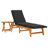 Alies 200cm Long Reclining Acacia Double Chaise with Cushions and Table
