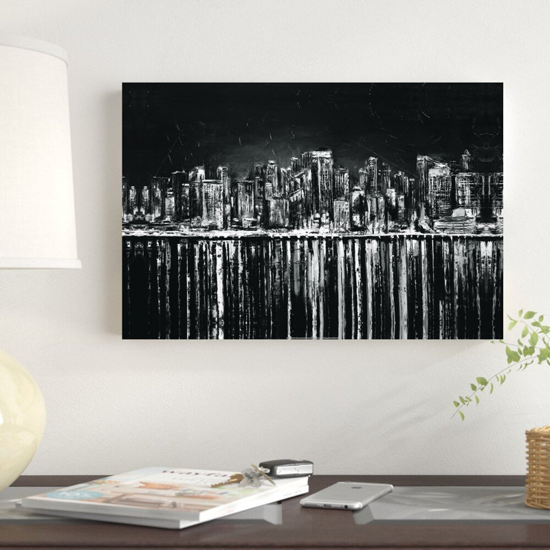 «Nighttime Cityscape», reproduction sur toile, H 12 po x l 18 po
