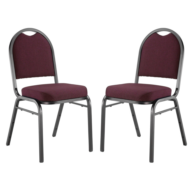 NPS 9200 Series Premium Fabric Upholstered Stack, Black Sandtex, Ebony Black, 2
