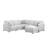 Penelope 94.5" Light Grey Linen Fabric Reversible L-Shape Sectional Sofa With Ottoman And Pillows-1641080923