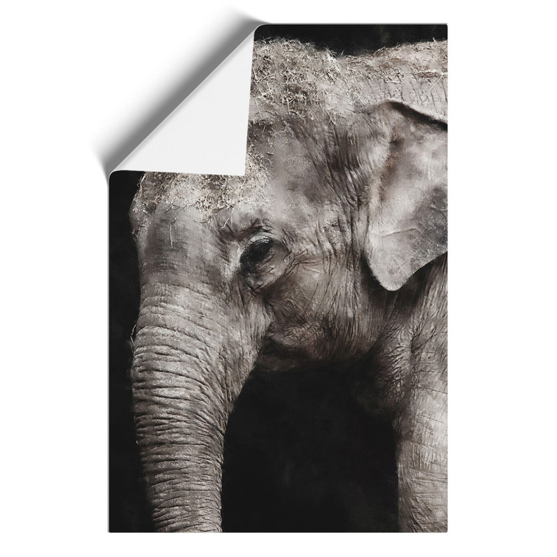 Elephant Painting - Frameless Print, 59cm H x 42cm W x 0.1cm D