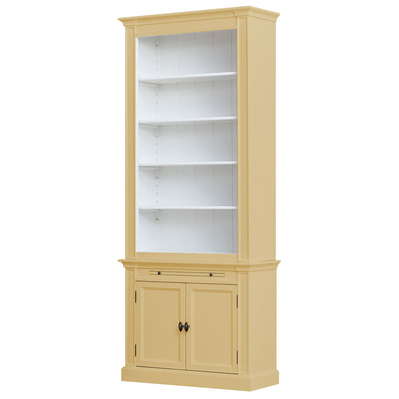 Beven 240cm H x 100cm W Library Bookcase, Beige