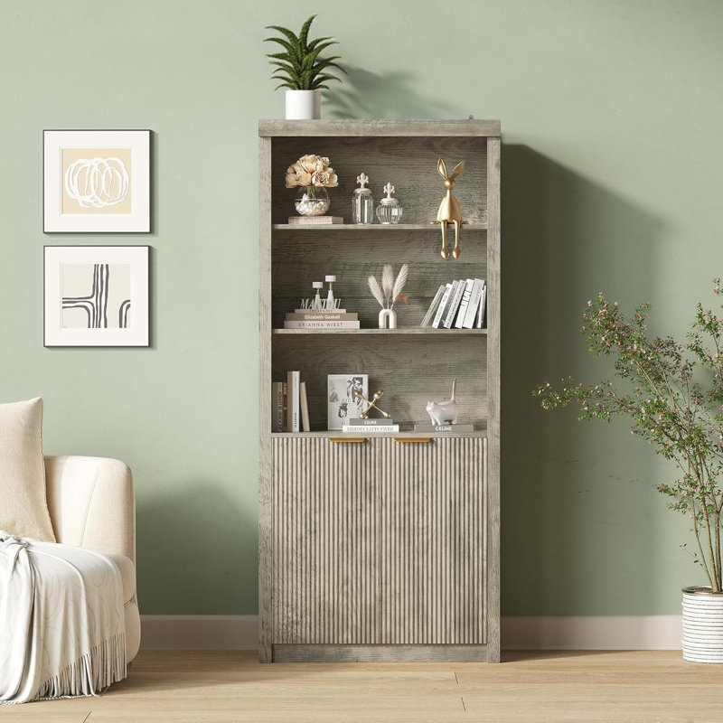 180.1cm H x 80cm W Bookcase, Grey