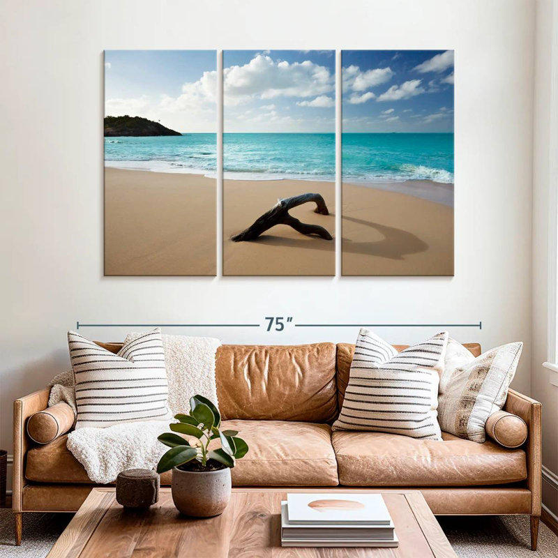 Gillard Driftwood sur la plage des Caraïbes, H 42 po x l 65 po