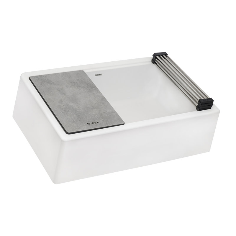 Ruvati 17 x 11 inch Textured Concrete Finish Cutting Board for Ruvati Workstation Sinks - RVA1217CR