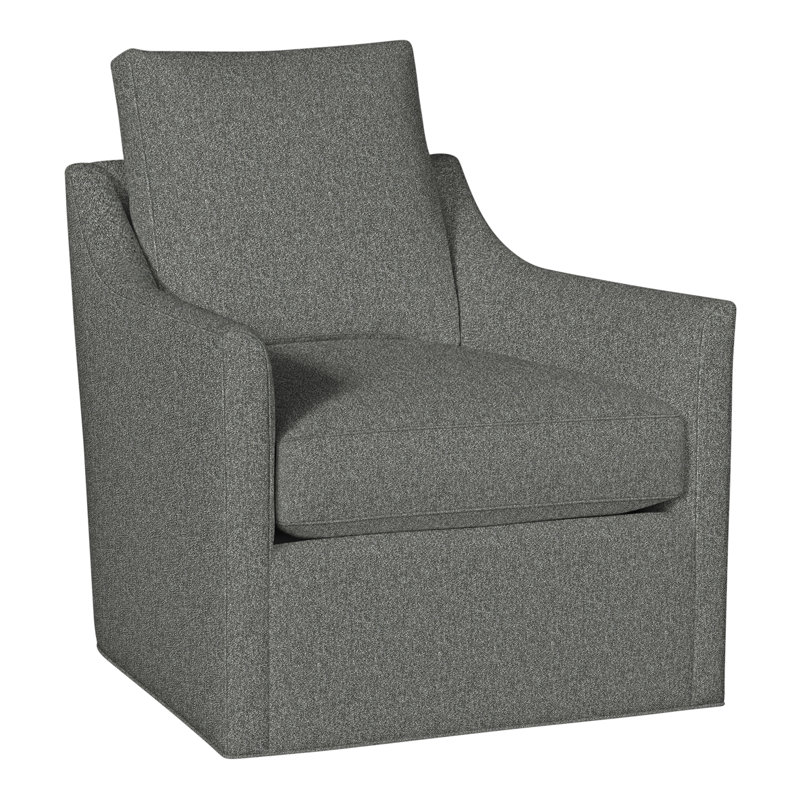 Newlin 30.5" Newlin Barrel Back Swivel Chair, Perigold Francine Linen, No