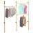Heavy Duty  Rustic  Metal  Garment  Frame for  Bedroom, Living  room (Gold)