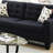 Black Polyfiber For Living Room, With Cushion And Pillow Included Area 2Pc In Back, Space Home-821149209