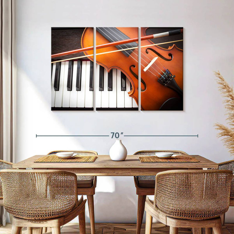 Abarca Violin And Piano Instruments, 36" H x 57" W