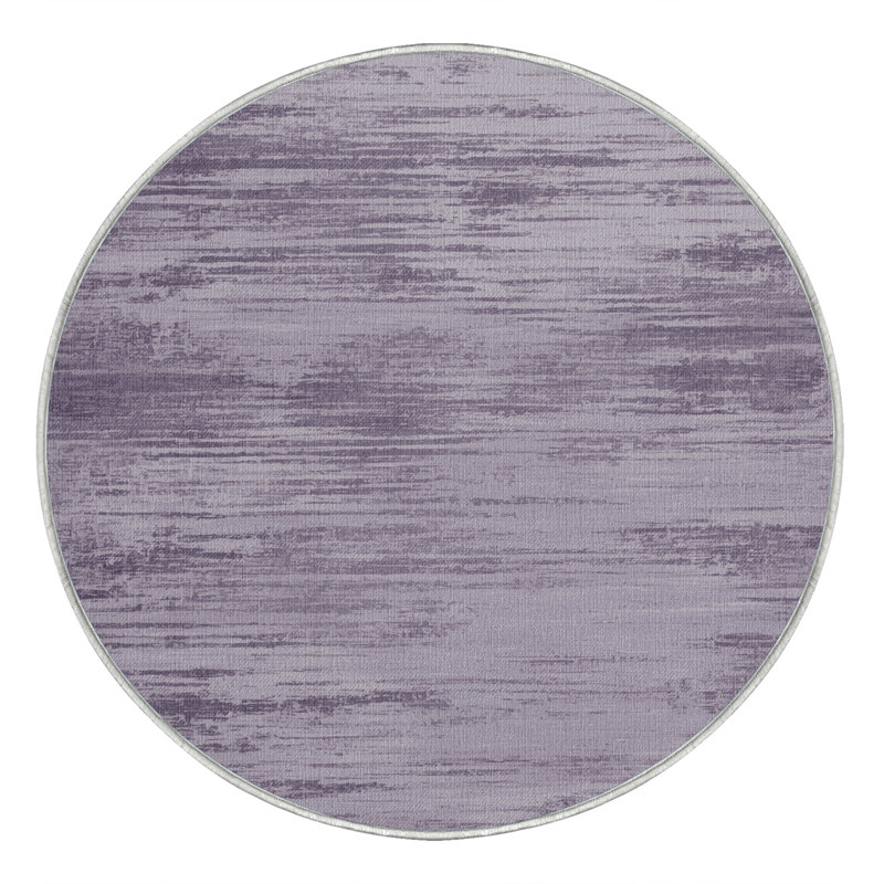 Tapis blanc lavable à la machine, Rond 8 pi