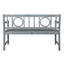 Banc d'extérieur en bois d'acacia à dossier arrondi de 51,2 po avec accoudoirs, assise de jardin et de finition grise Apollo (capacité de 600 lb)-508015130