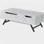 Table basse blanche avec surface de levage-122498116