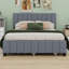 Lit plateforme tapissier avec tiroirs et lit gigogne-1125577074