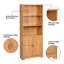 Bibliothèque à 5 tablettes et bibliothèque de rangement avec portes d'armoire pour bureau à domicile et salon