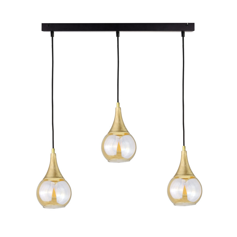 Crespin 3 - Light Kitchen Island Pendant, Gold, Black/Gold