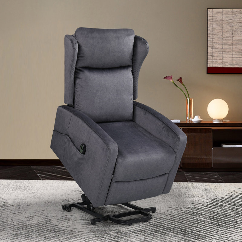 Fauteuil inclinable électrique classique avec télécommande, poche latérale