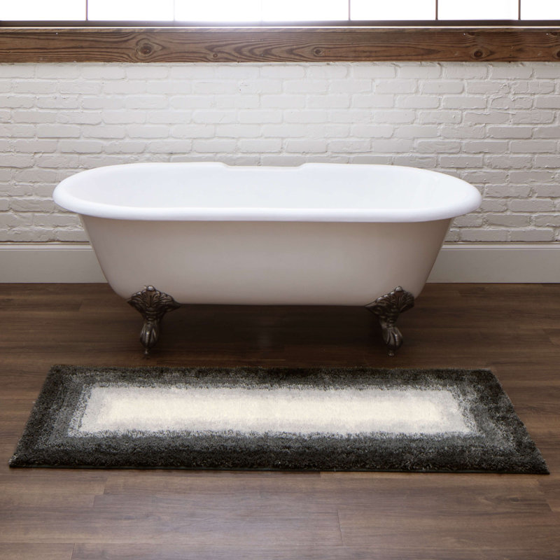 Tapis pour salle de bain Sparkman, L 24 po x L 60 po, Étain