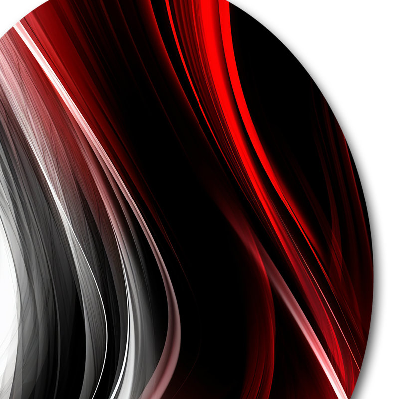 Rouge noir infini ondulations II - impression sans cadre, H 16 po x l 16 po x P 1 po