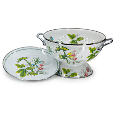 Golden Rabbit Enamelware Herbs Colander Set