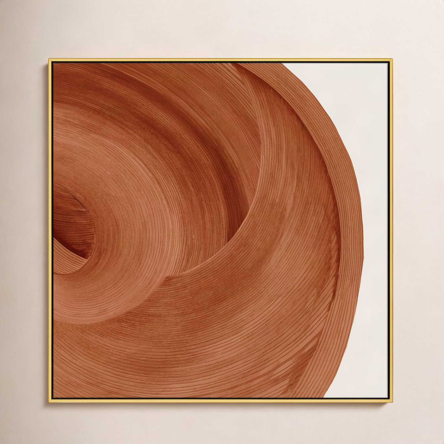 Thormond "Affogato" Painting, 46.5" H x 46.5" W x 2" D, Gold