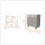 Commode 2 tiroirs Portobelo, 2 tablettes, plateau supérieur, 4 pieds-2132171765