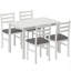 Ensemble de salle à manger compact 5 pièces, ensemble de table à manger moderne, table de cuisine élégante et chaise (seulement 4 pièces, 1 table)-175084459