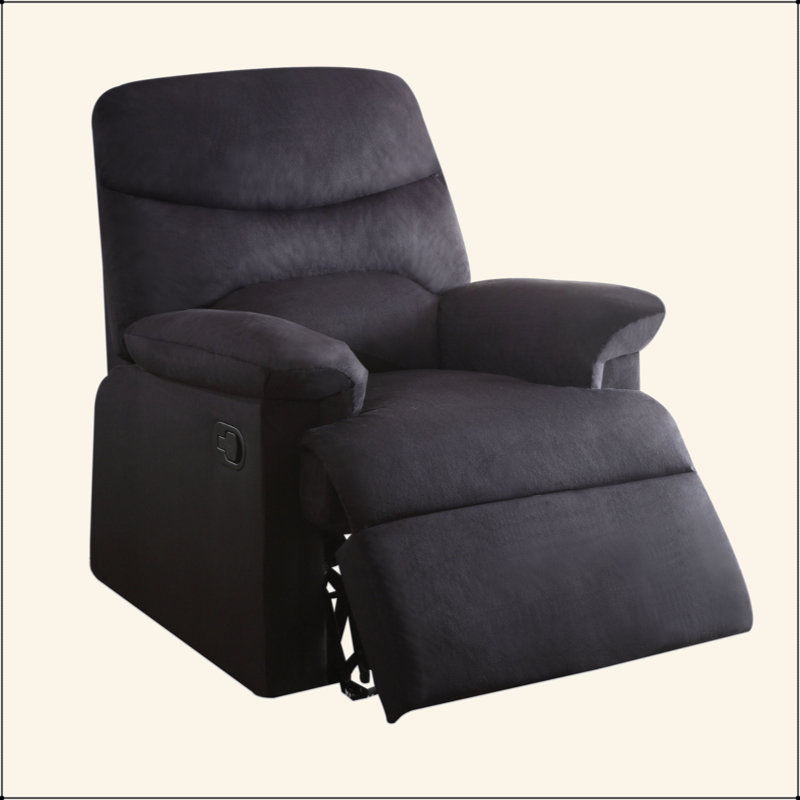 Fauteuil inclinable en tissu tissé, Noir