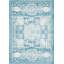 Tapis turquoise à motif géométrique Rizo-354232448