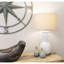 Lampe de table en terre cuite avec abat-jour en lin Behrendt