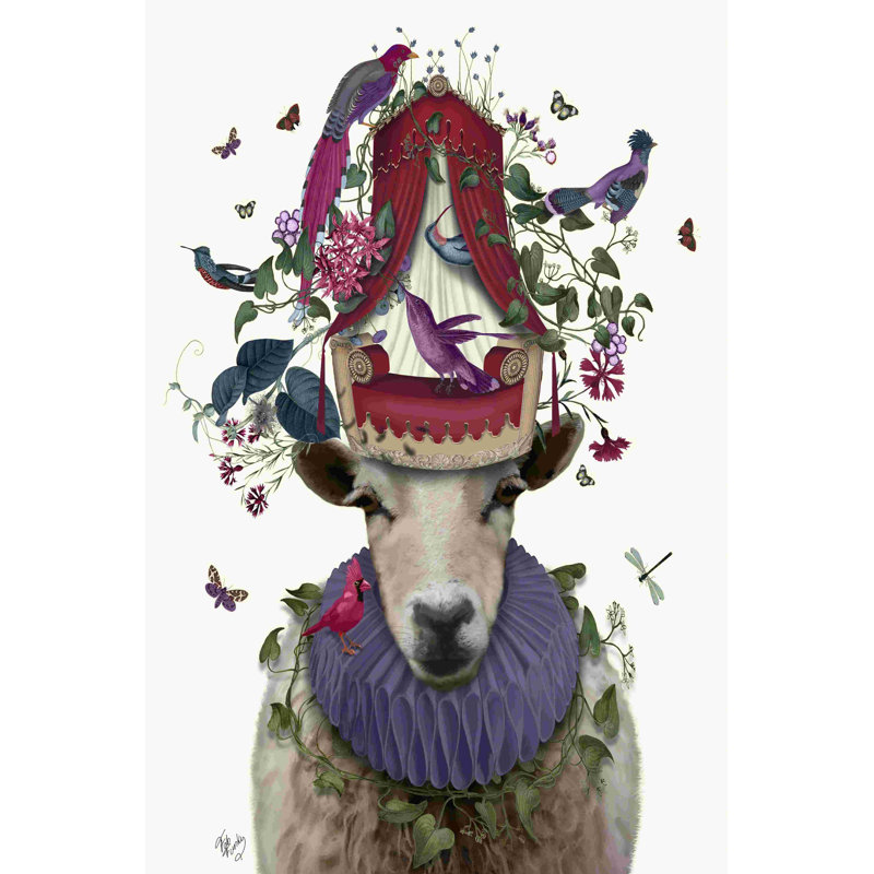 " Sheep Birdkeeper " by Fab Funky, 12" H x 8" W